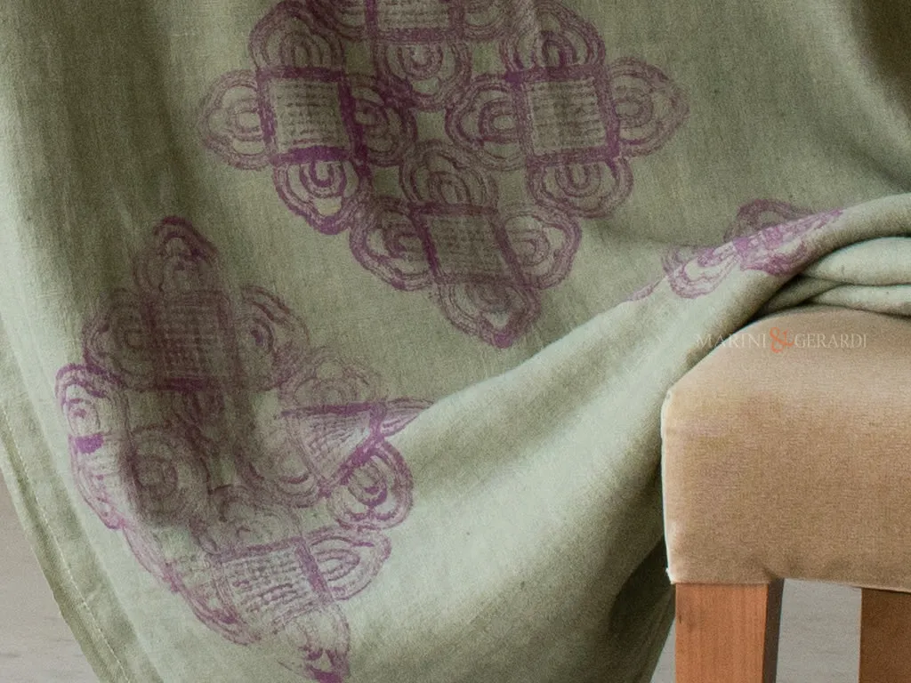 Tende stile country chic in lino verde marcio Tende stile country chic in lino verde marcio