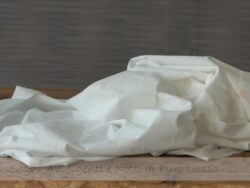 Tessuto percalle di cotone di lusso panna stropicciato
