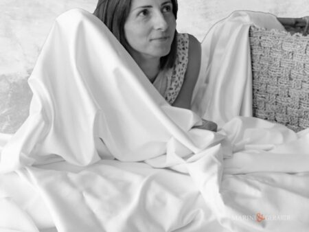 Lenzuola in percalle di cotone bianco ottico supima 500 fili