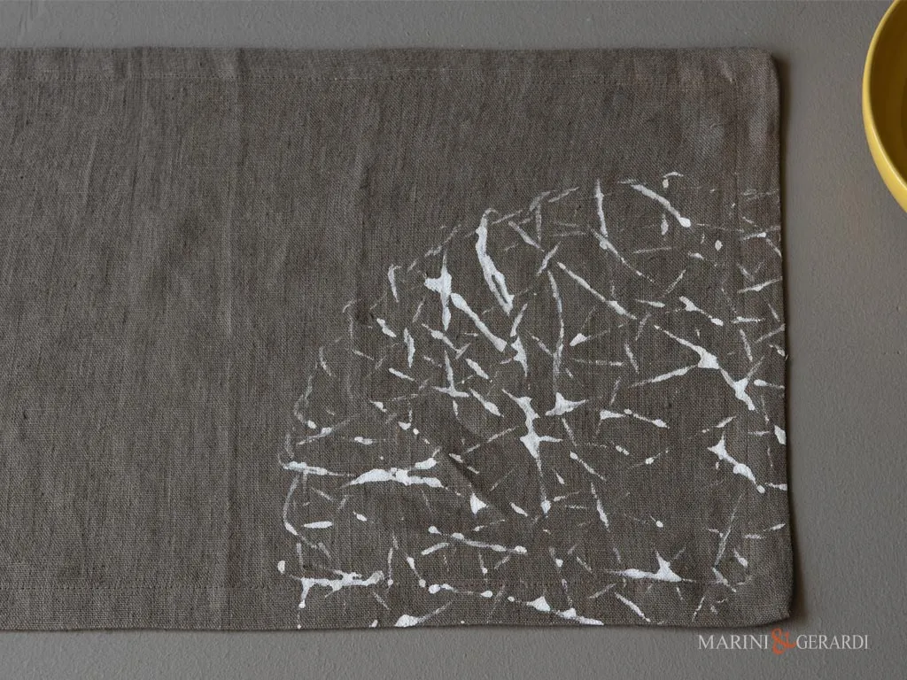 Tovagliette americane lino tinta unita con design Tovagliette americane lino tinta unita con Designer Gouache