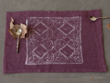 Tovagliette americane design shabby in lino set 2 pezzi