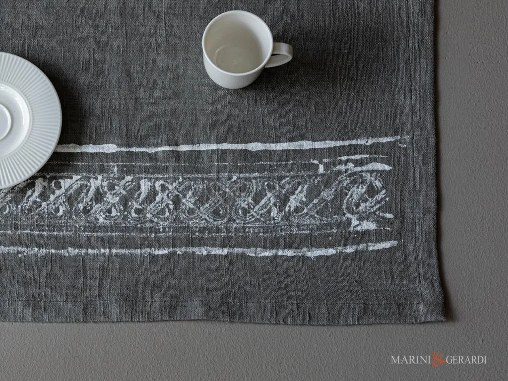 Tovagliette da colazione lino grigio Tovagliette da colazione lino grigio