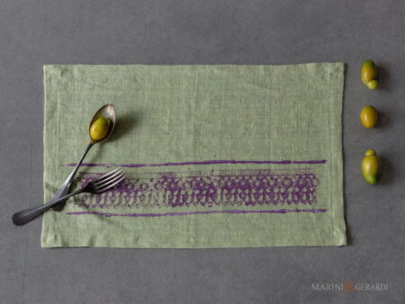 Set tovagliette americane eleganti 2 pezzi verde pistacchio