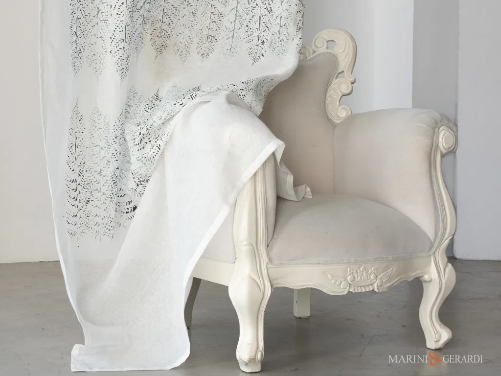 Tende moderne camera da letto in lino bianco Tende moderne camera da letto in lino bianco