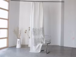 Tende Salotto Moderno in lino bianco - Tende Moderne per Interni - Tende di Design per Interni