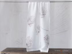 Tende da vetro per interni moderni in lino bianco design foglie