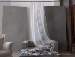 Tende bianche moderne soggiorno in lino eleganza bellezza lusso