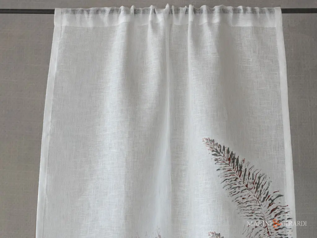 Tende per porta finestra a vetro puro lino Tende per porta finestra a vetro puro lino