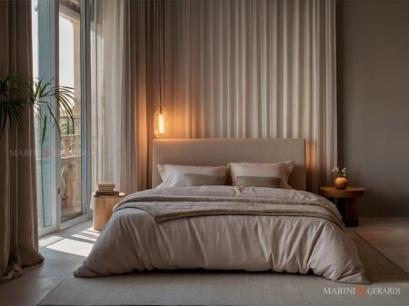 Copripiumino matrimoniale a sacco di lino vino rose