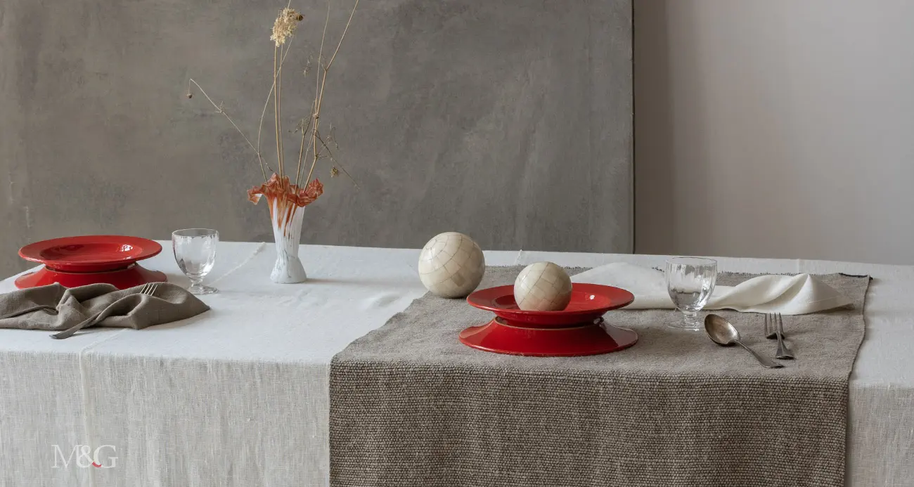 Runner tavola moderni eleganza praticità in lino naturale Runner tavola moderni eleganza praticità in lino naturale