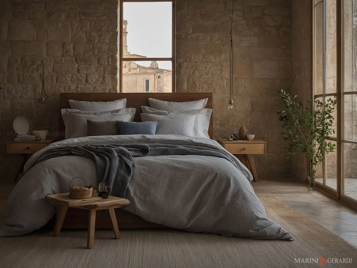 Sacco copripiumino matrimoniale in lino tinta unita Sacco copripiumino matrimoniale in lino tinta unita