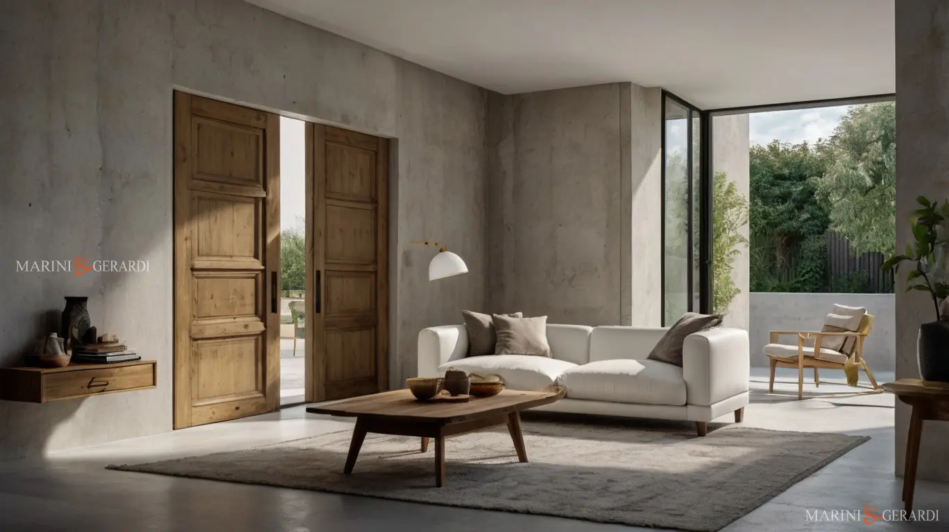 Porte scorrevoli interne in legno massello arredo soggiorno Porte scorrevoli interne in legno massello arredo soggiorno