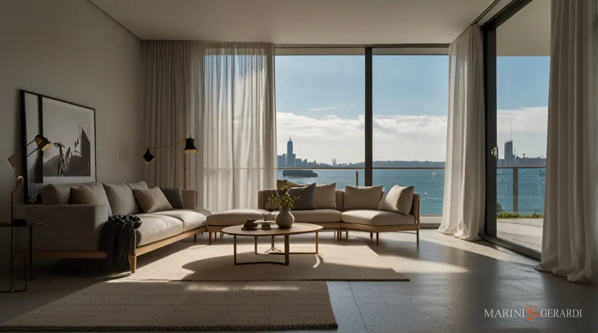 Sala salotto tende moderne lino porte finestre arredo nordico Sala salotto tende moderne lino porte finestre arredo nordico