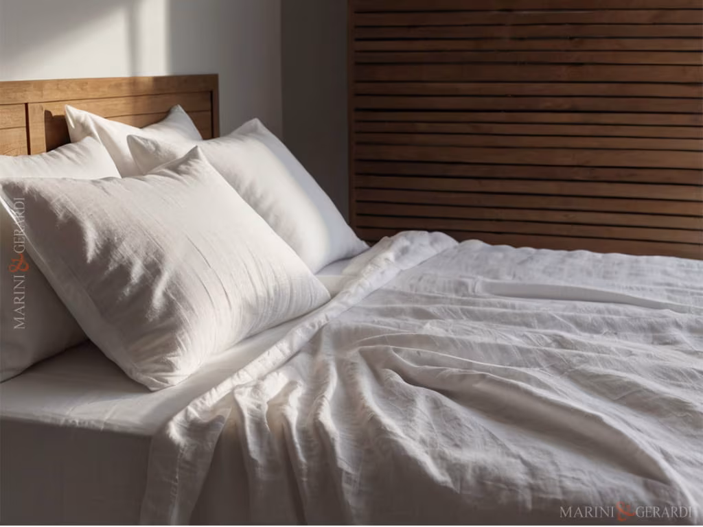 Set lenzuola completo letto più federe bianco naturale Set lenzuola completo letto più federe bianco naturale
