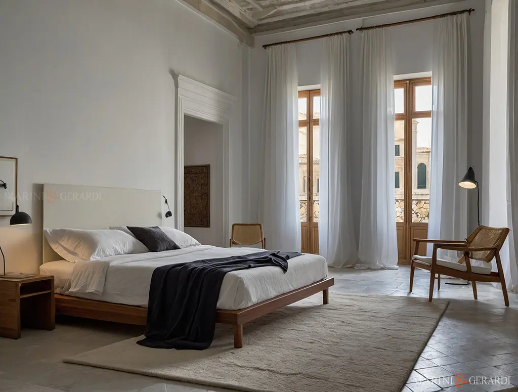 Tende camera letto moderna tessuti arredo in lino Tende camera letto moderna tessuti arredo in lino