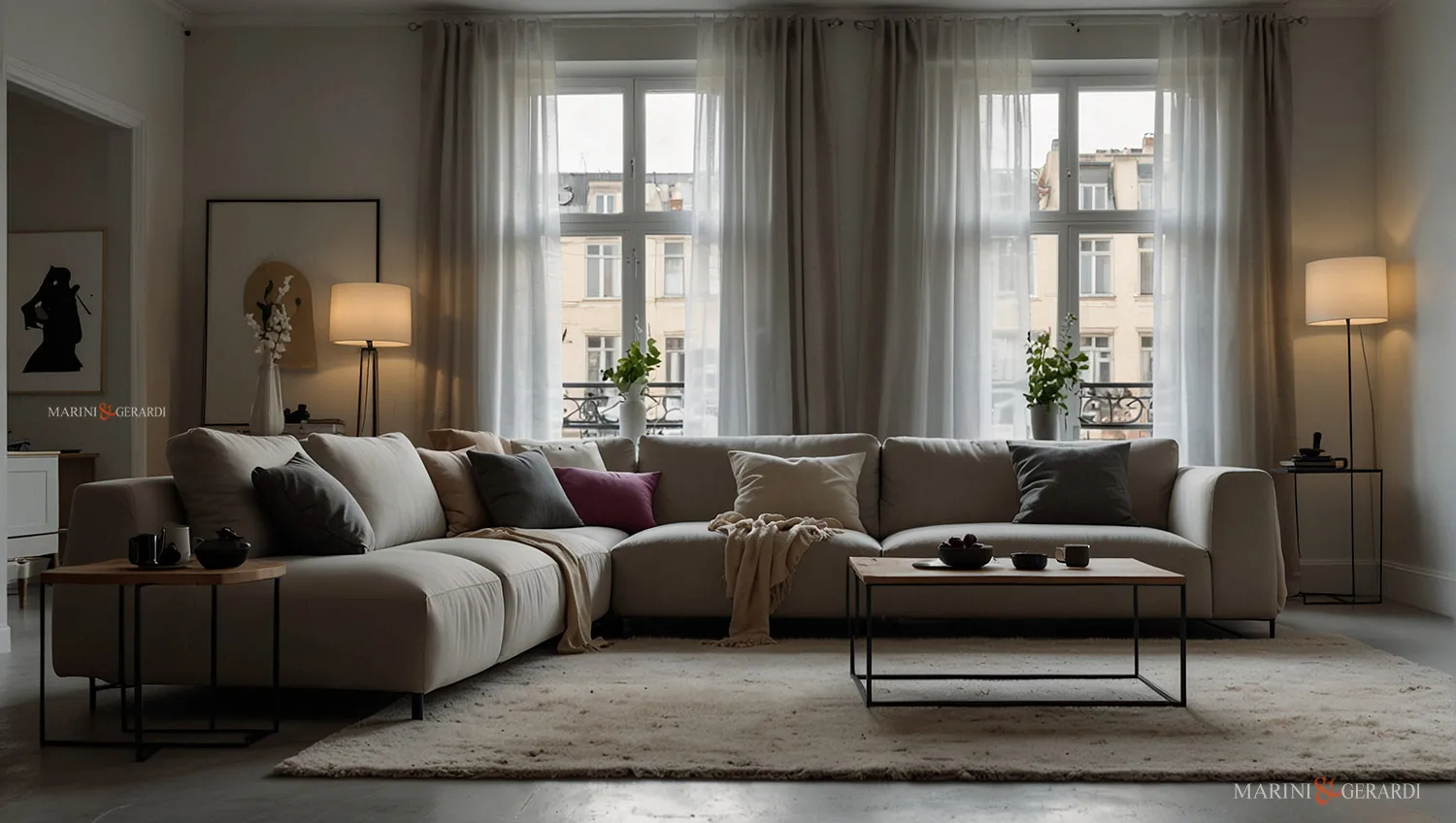 Tende da interno moderne in soggiorno salotto Tende da interno moderne in soggiorno salotto