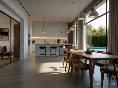 Tende per porta finestra cucina moderna