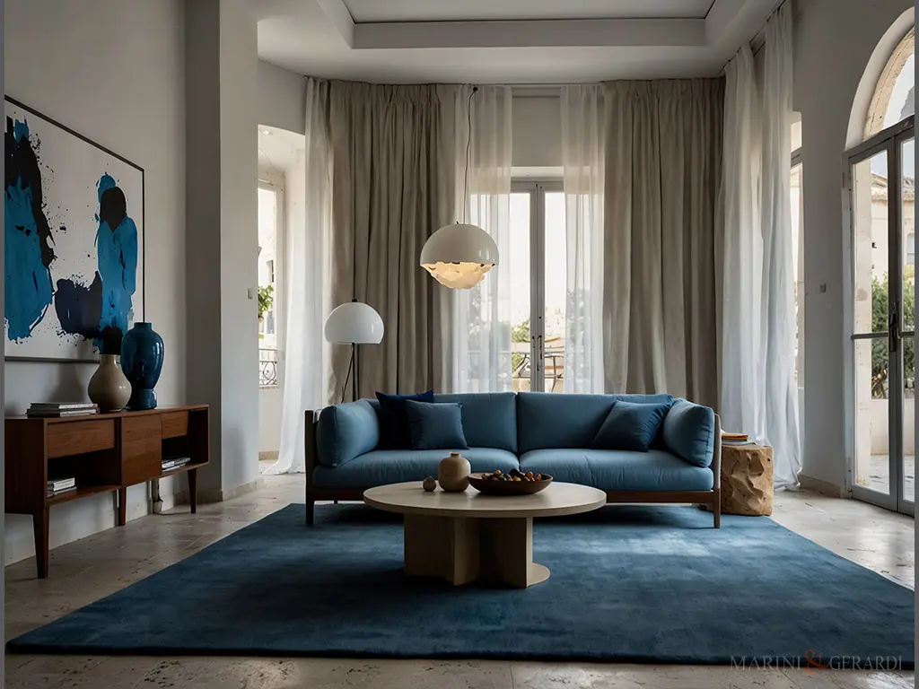 Eleganti tende da salotto moderne in lino Eleganti tende da salotto moderne in lino