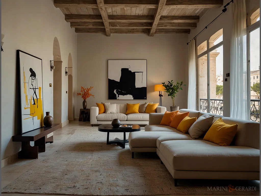 Idee tende da salotto moderne interni in lino Idee tende da salotto moderne interni in lino