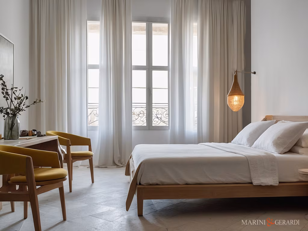 Tende a lecce in lino per camera da letto elegante moderna Tende a lecce in lino per camera da letto elegante moderna