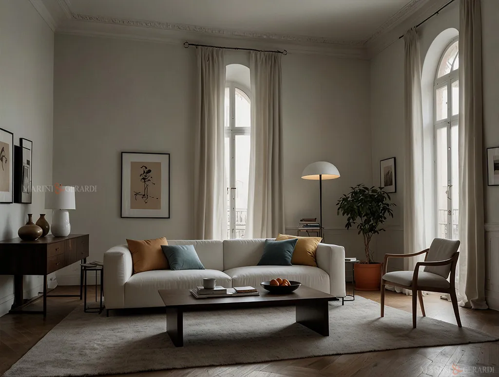 Tende per interni moderne design salotto Tende per interni moderne design salotto