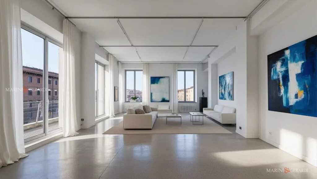 Arredare un loft soggiorno quadri pareti bianche Arredare un loft soggiorno quadri pareti bianche