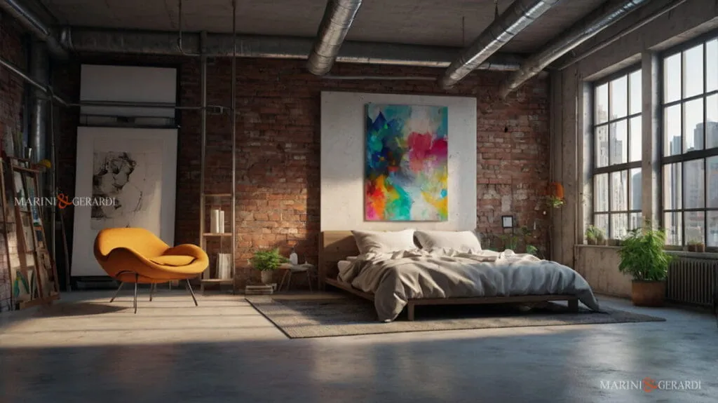 Arredare un loft stanza da letto lenzuola in lino Arredare un loft stanza da letto lenzuola in lino