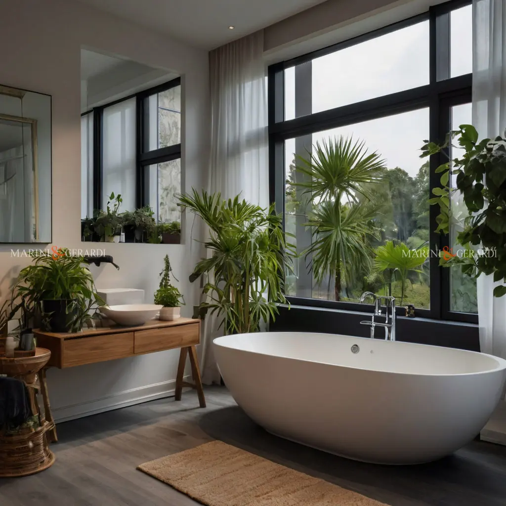 Bagno stile nordico mobili lavabo vasca freestanding biamca Bagno stile nordico mobili lavabo vasca freestanding biamca