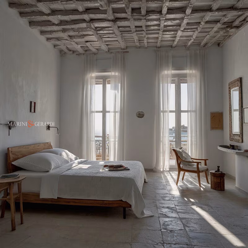 Casa vacanze porto cesareo stanza da letto lenzuola in lino Casa vacanze porto cesareo stanza da letto lenzuola in lino