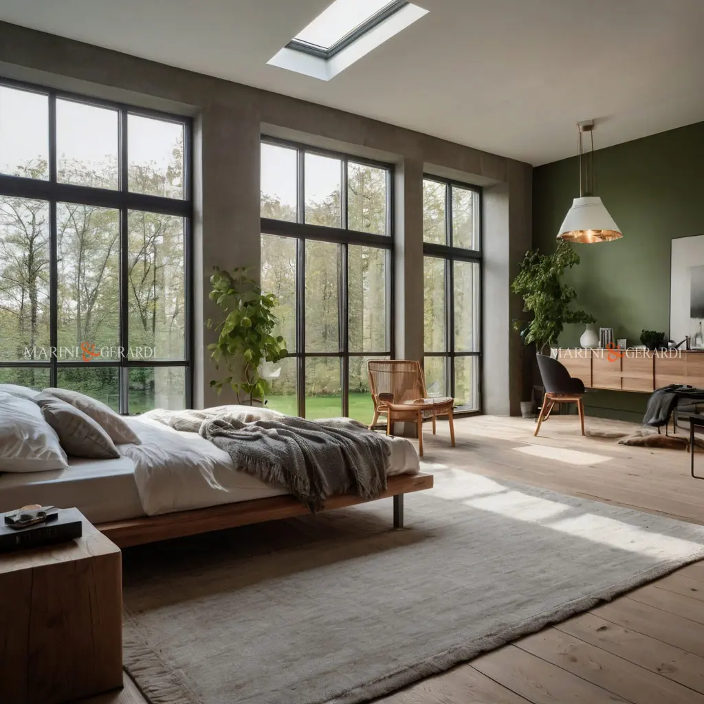 Stile nordico stanza da letto credenza sedie legno lenzuola bianche in lino Stile nordico stanza da letto credenza sedie legno lenzuola bianche in lino