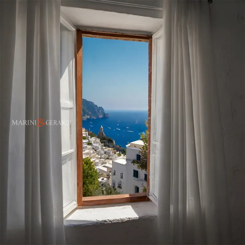 Tende per casa al mare blu di amalfi Tende per casa al mare blu di amalfi