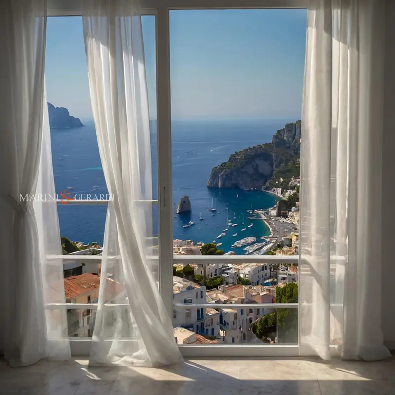 Tende per casa al mare blu di capri Tende per casa al mare blu di capri