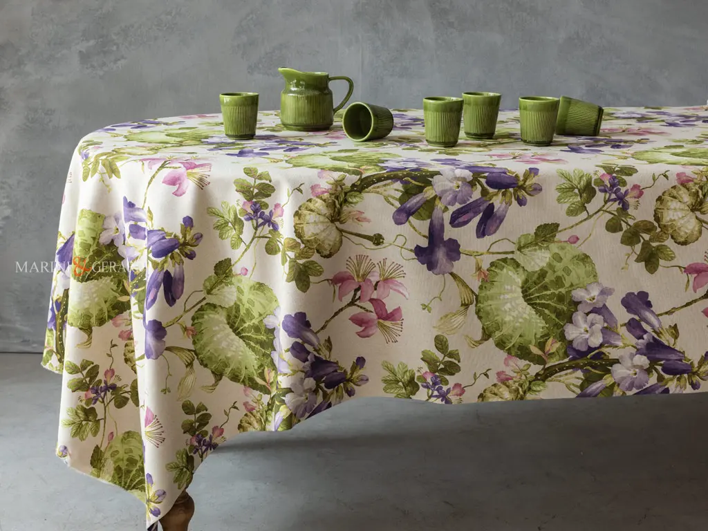 Tovaglia da 12 per tavolo rettangolare fiore de luna Tovaglia da 12 per tavolo rettangolare fiore de luna