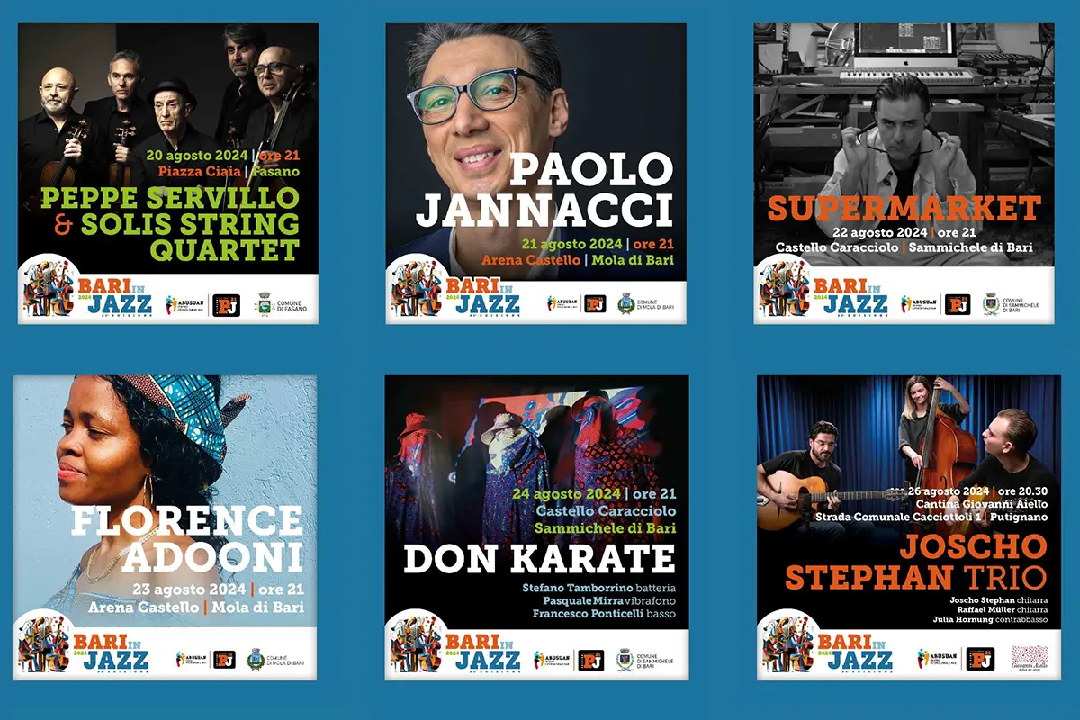 Bariinjazz line up peppe servillo paolo jannacci florence adooni 2024 Bariinjazz line up peppe servillo paolo jannacci florence adooni 2024