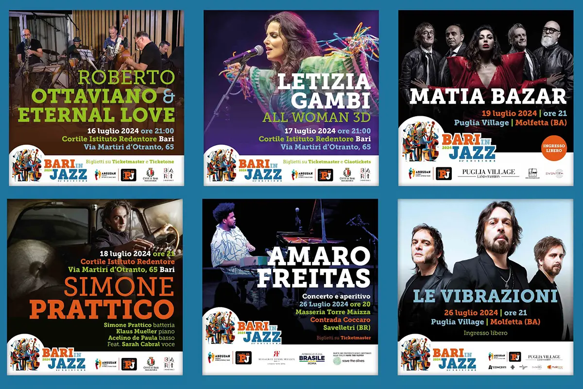Bariinjazz line up roberto ottaviano letizia gambi mattia bazar 2024 Bariinjazz line up roberto ottaviano letizia gambi mattia bazar 2024