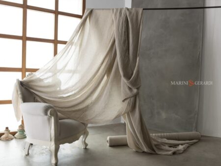 Garza di lino per tende colore ecru