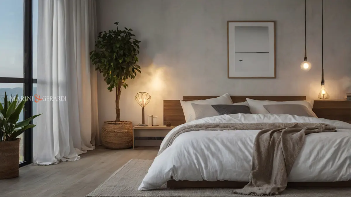 Tende da interni in lino camera da letto elegante Tende da interni in lino camera da letto elegante