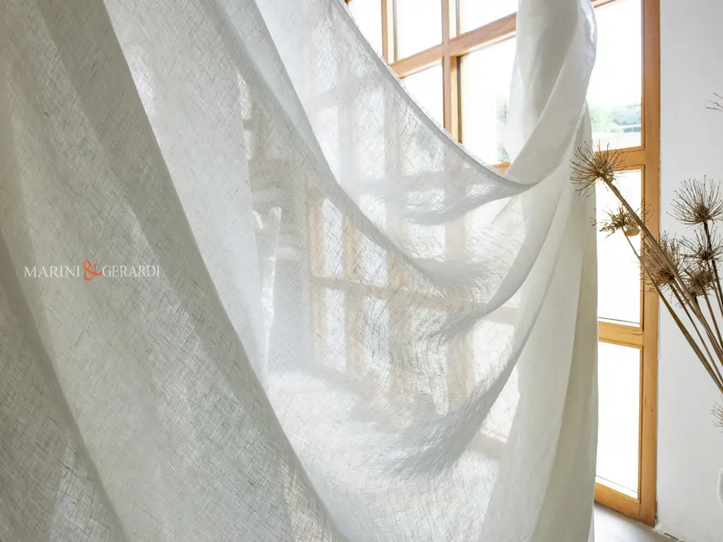 Tessuto garza di lino per tende