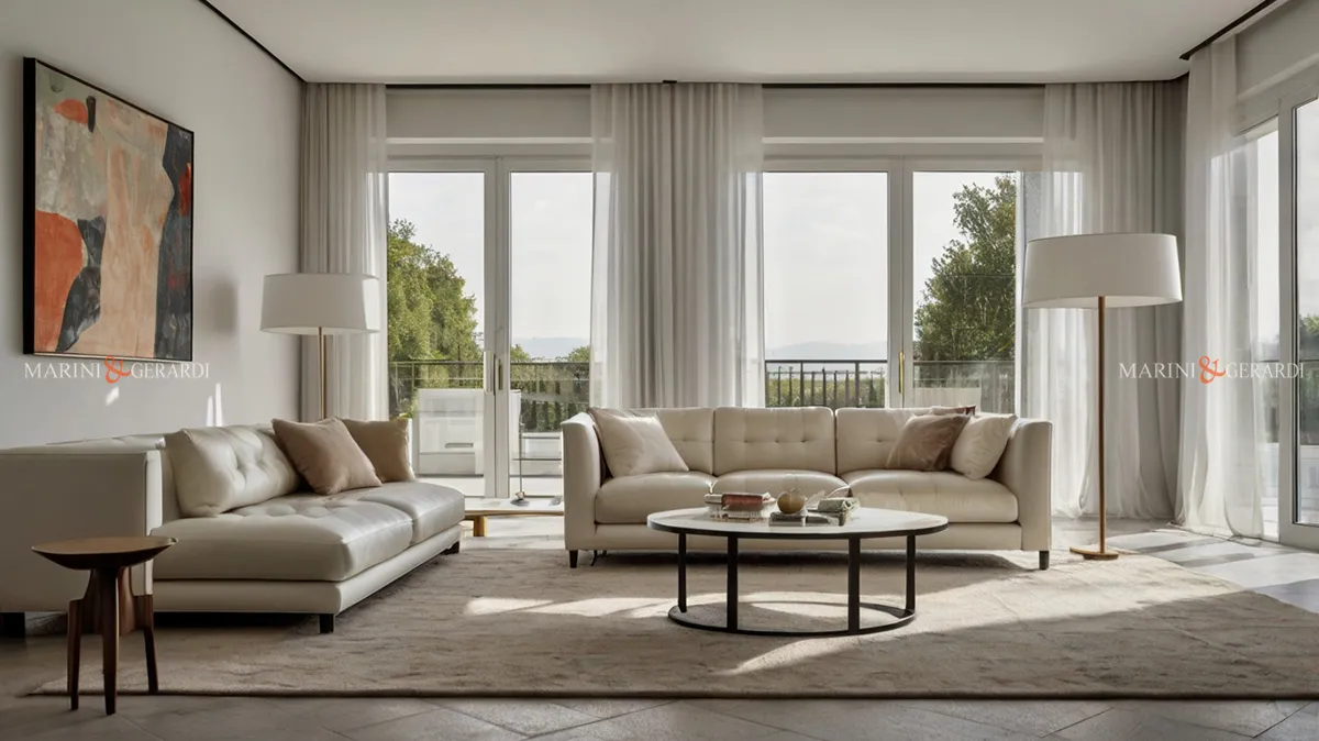 Tende per soggiorno classico moderno divani in pelle Tende per soggiorno classico moderno divani in pelle