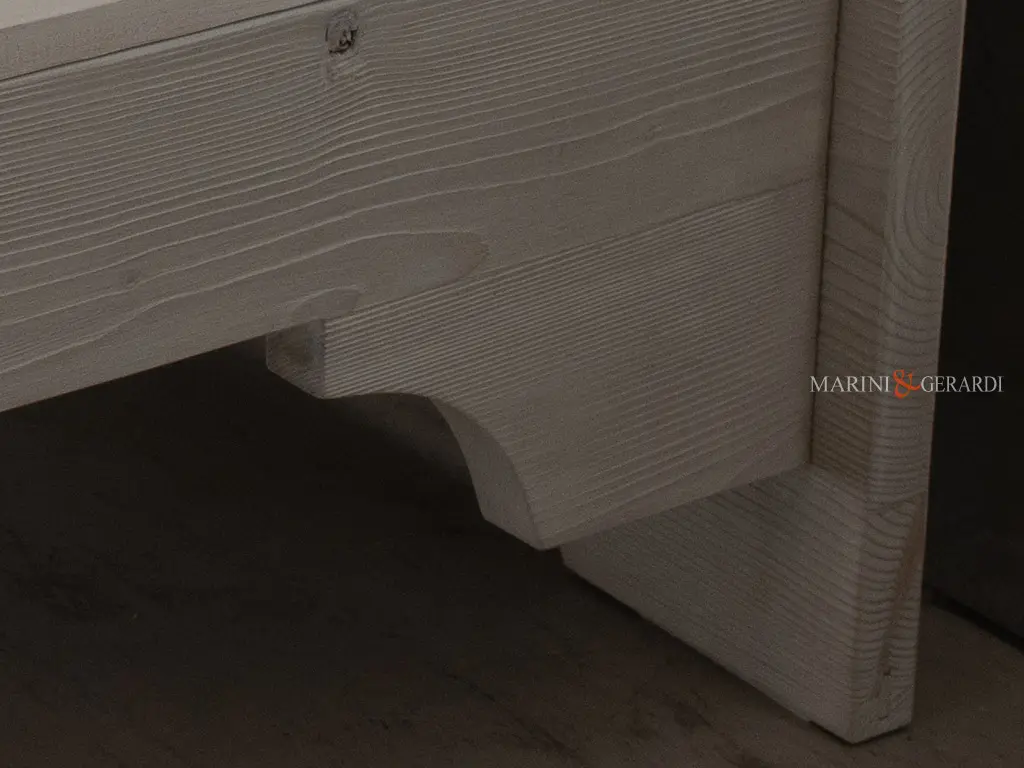 Letto shabby doghe in legno Letto shabby doghe in legno