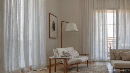 Tenda garza di lino leggera moderna