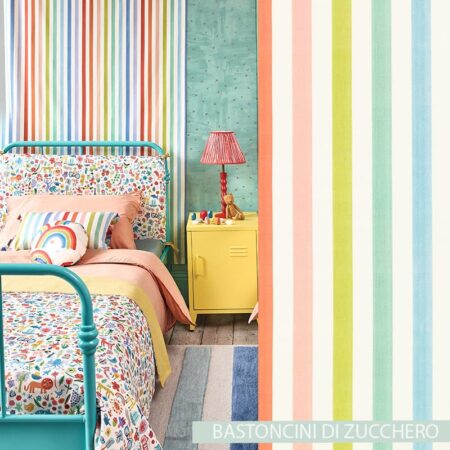 Bastoncini di zucchero tessuto a righe in cotone