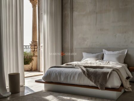 Lenzuola di percalle in raso di cotone bianco vetrata camera da letto