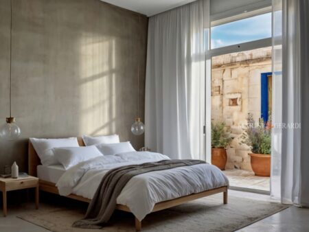 Lenzuola di percalle raso di cotone bianche stanza da letto