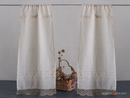 Tende per finestre a vetro per interni in lino