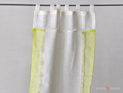 Tendine in lino a vetro salone moderno