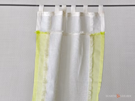 Tendine in lino a vetro salone moderno