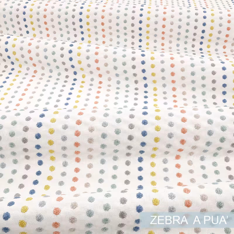 Camerette bambina tessuto al metro per tende in cotone ricamato