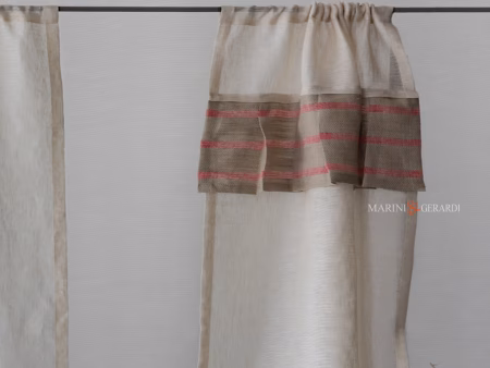 Tende vetro in lino con tunnel passante