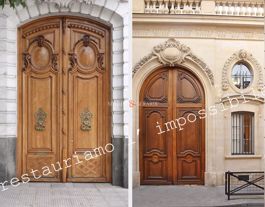 Ripristino conservativo restauro portoni d’epoca –riproduzioni